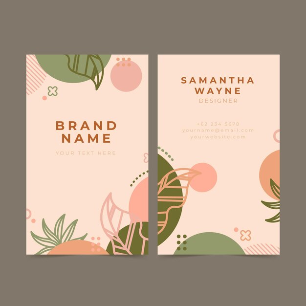floral business card set