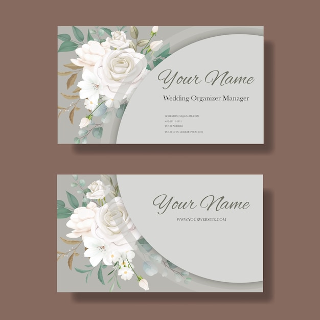 Floral business card template