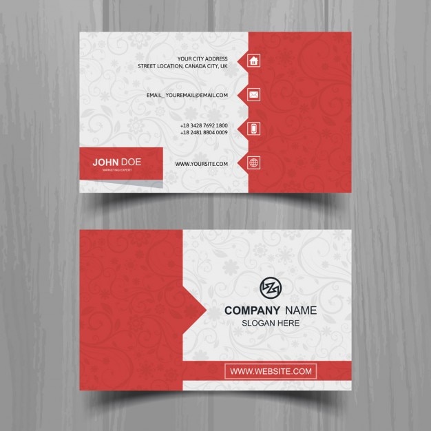 Free vector floral business card