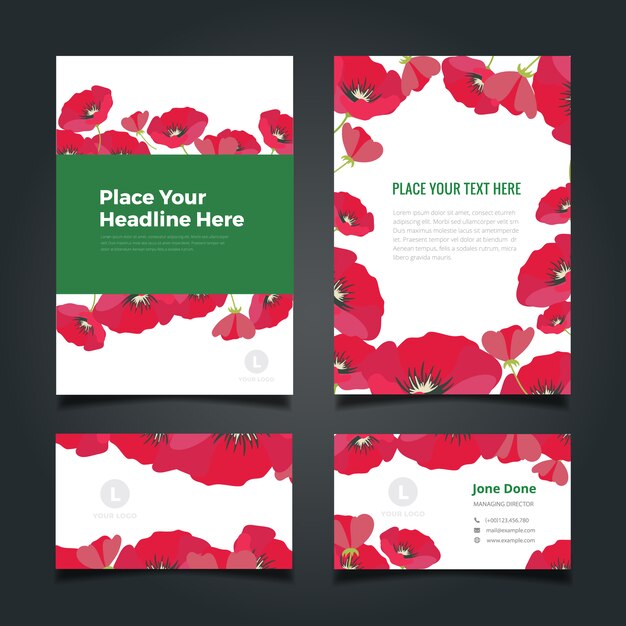 Floral business stationery pack