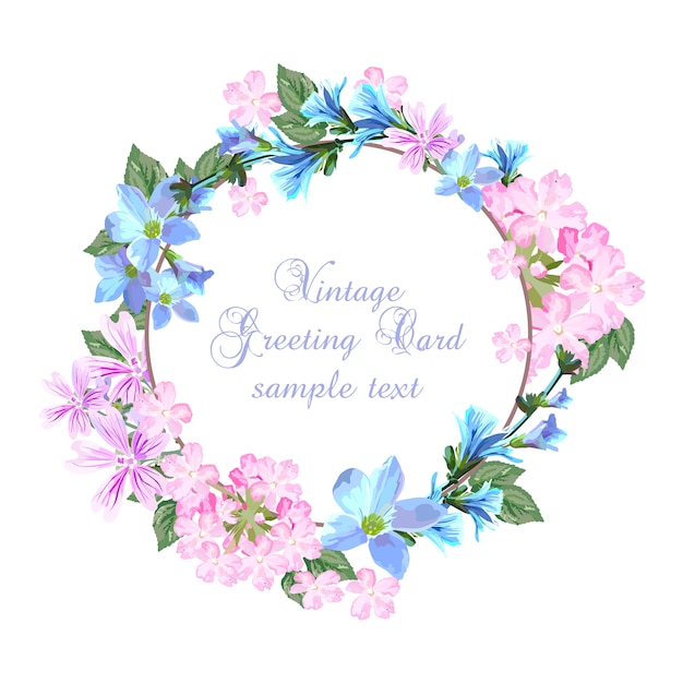 Floral card template