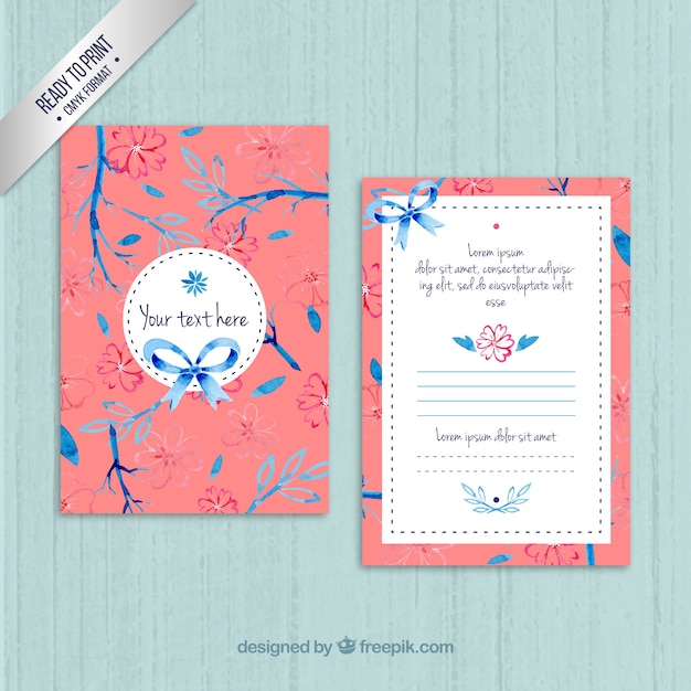 Floral card template