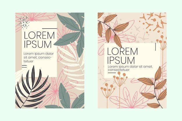 Free vector floral cards collection