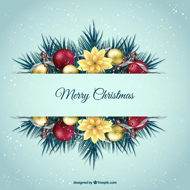 Floral christmas background