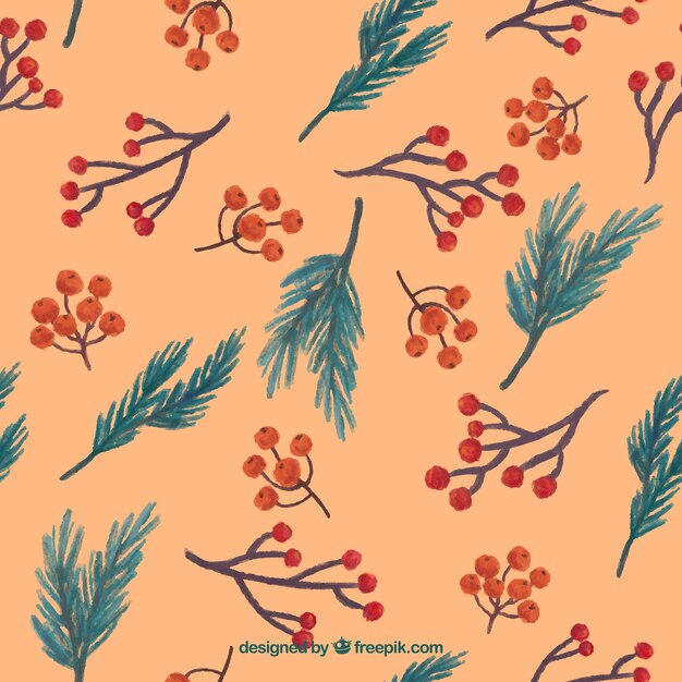 Floral christmas pattern