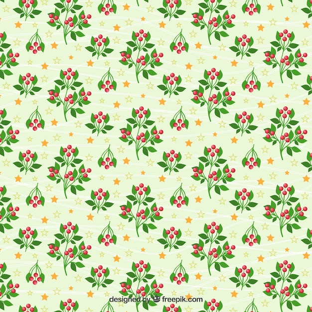 Floral christmas pattern