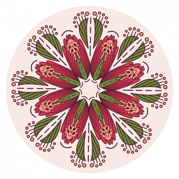 Free vector floral circle