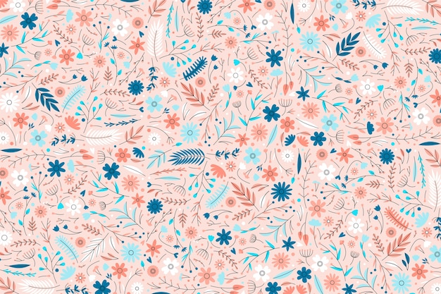 Floral colorful ditsy background