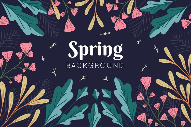 Floral colorful spring background