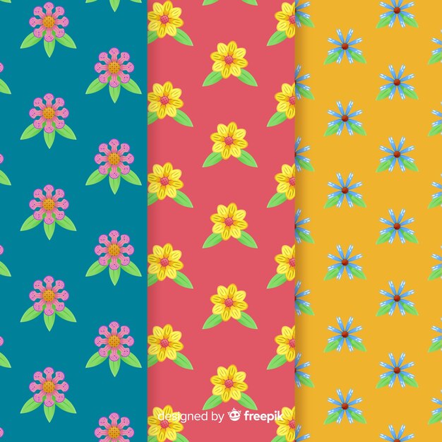 Floral colorful spring pattern