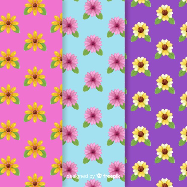 Floral colorful spring pattern