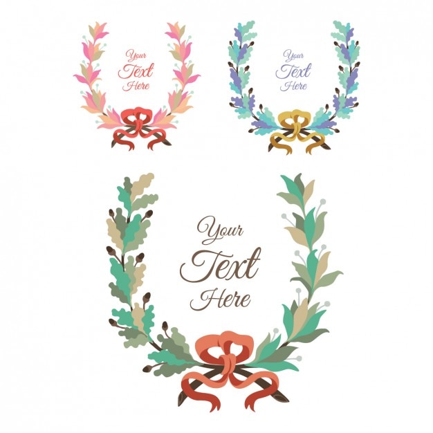 Free vector floral crowns collection