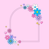 Floral and cute frame