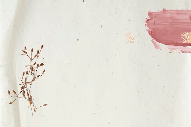 Бесплатное векторное изображение Цветочные, украшенные розовым кустом на бежевом фоне