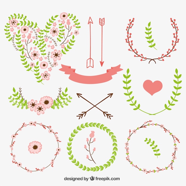 Floral decoration elements