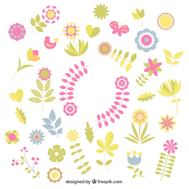 Free vector floral decorations