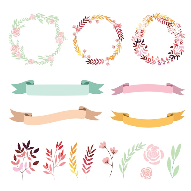 Floral and decorative elements