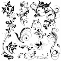 Free vector floral decorative elements