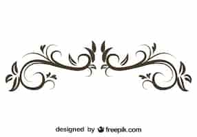 Free vector floral decorative ornament retro stylish design