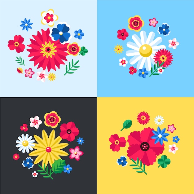 Free vector floral design collection