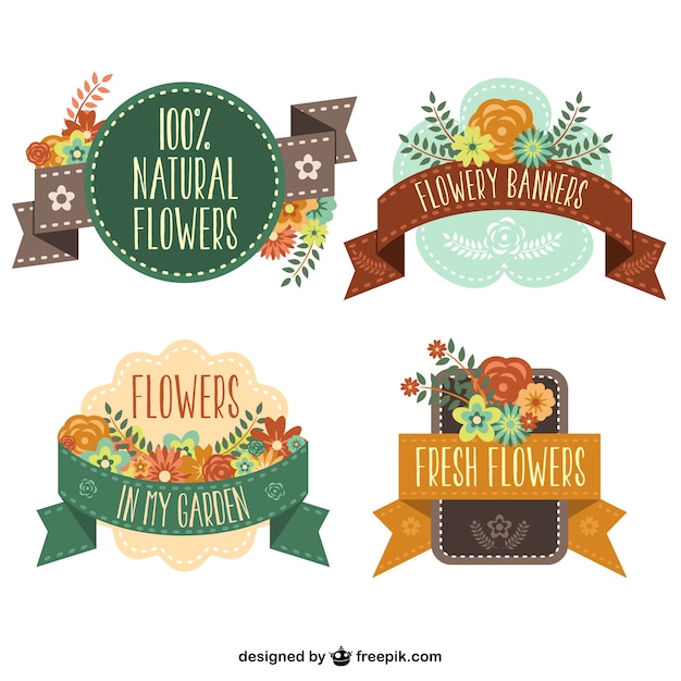 Free vector floral design set