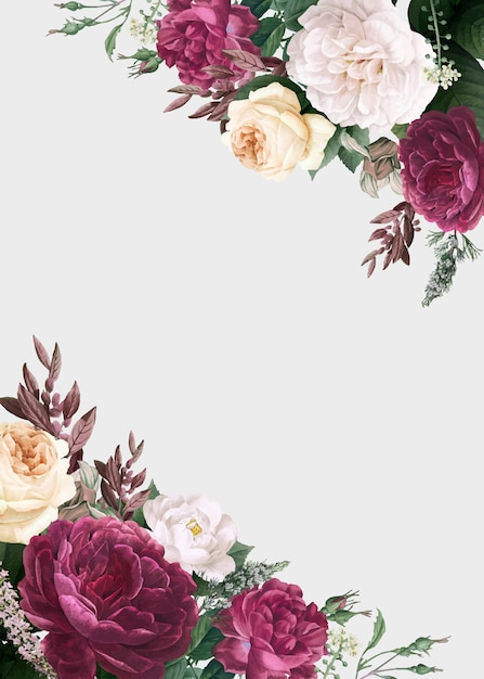 Floral Design Wedding Invitation Mockup