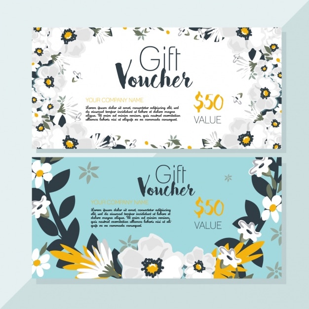 Free vector floral discount voucher