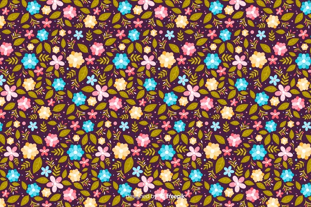 Floral ditsy colorful background