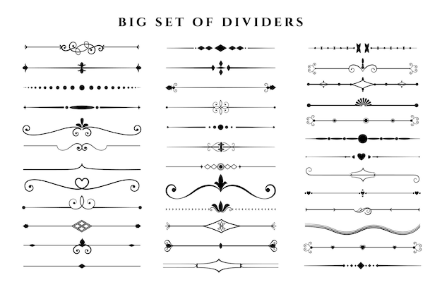 Мега коллекция элементов декора цветочных разделителей