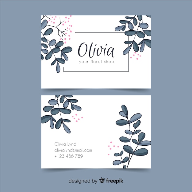 Floral elegant business card template