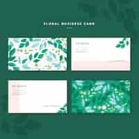 Free vector floral and elegant business card template
