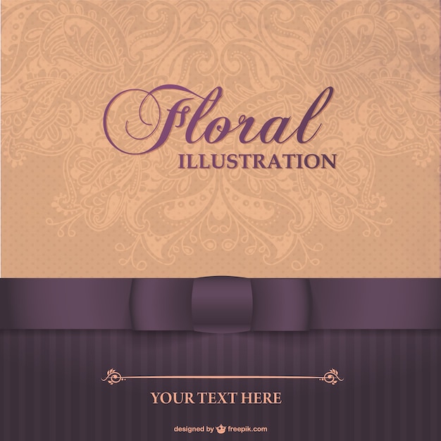 Floral design elegante carta