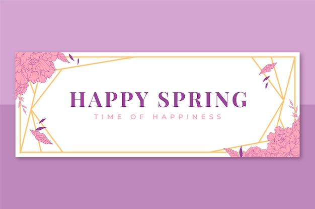 Floral elegant spring facebook cover