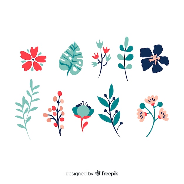 Free vector floral element collectio