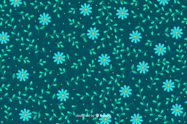 Floral embroidery background