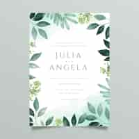 Free vector floral engagement invitation template