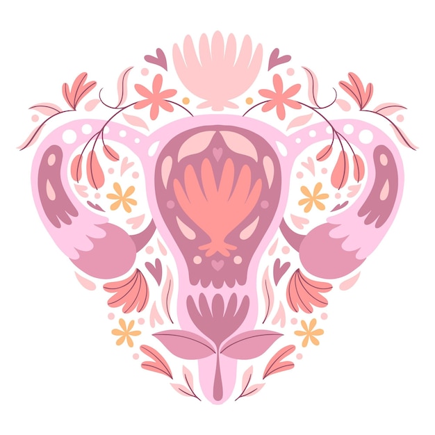 Free vector floral female reproductive system