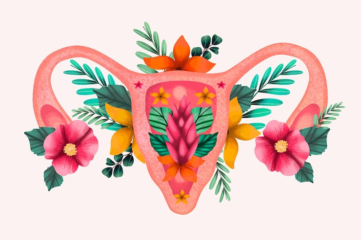 Free Vector floral female reproductive system