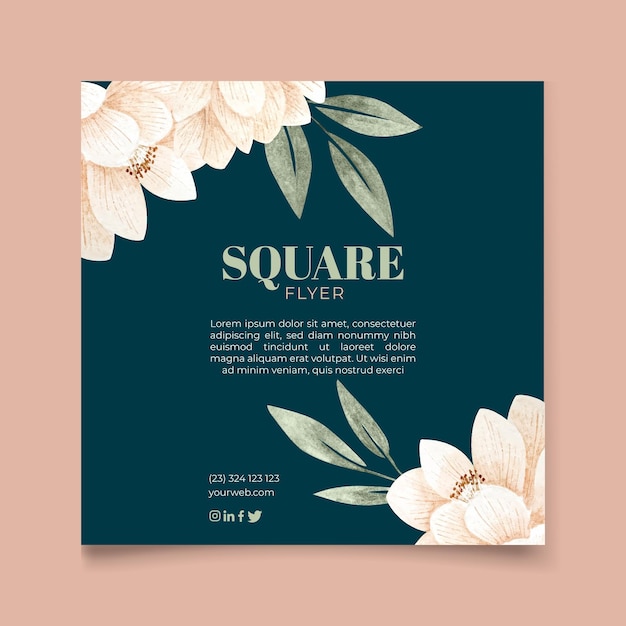 Free vector floral flyer template