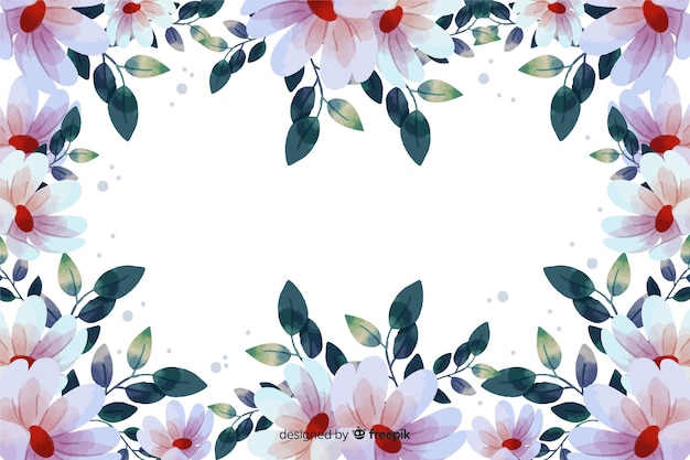 Floral frame background watercolour