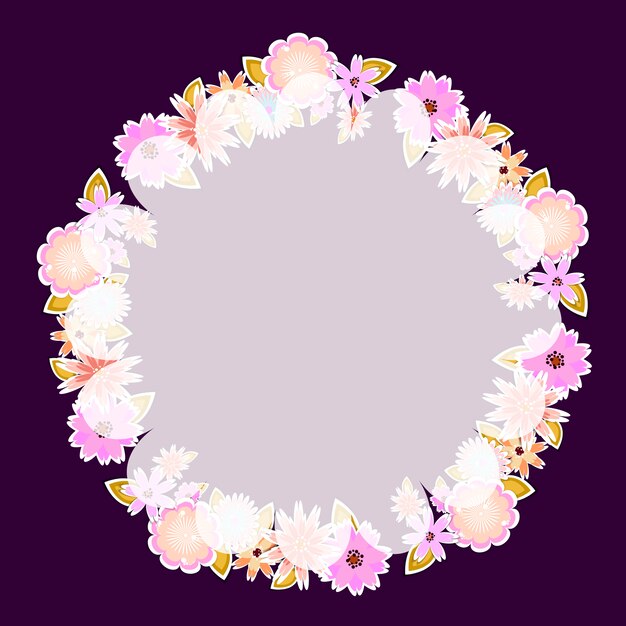 Floral frame background