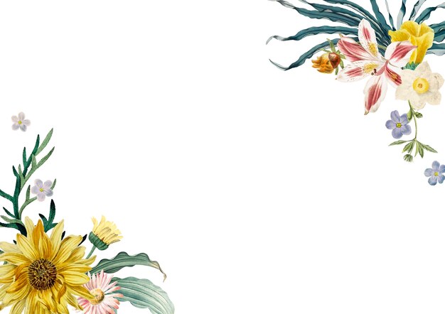 Floral frame background