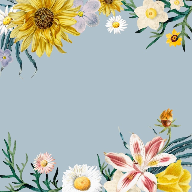 Floral frame background