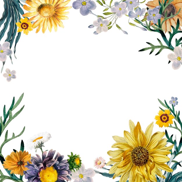 Floral frame background