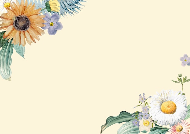 Free vector floral frame background