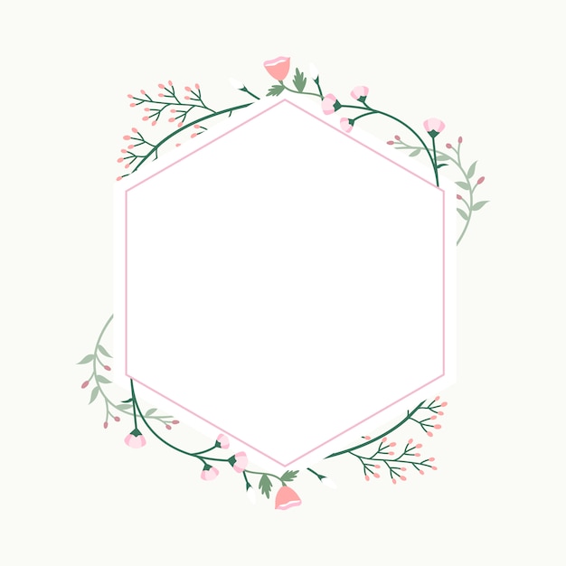 Floral frame badge