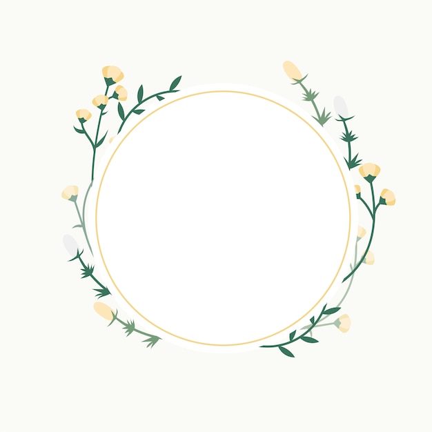 Floral frame badge