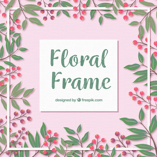 Free vector floral frame concept