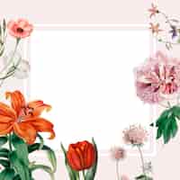 Free vector floral frame design