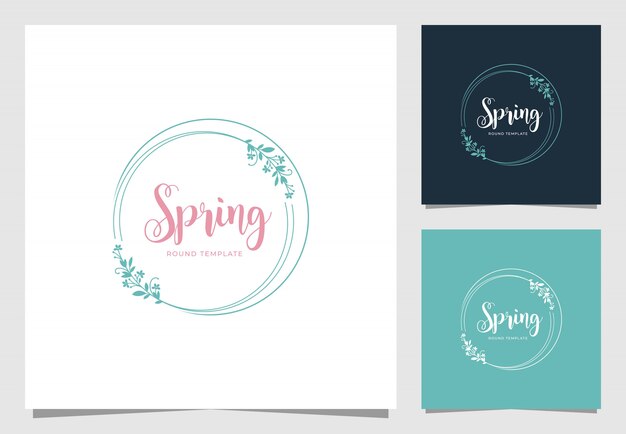 Download Free Floral Frame Logo Design Inspiration Premium Vector Use our free logo maker to create a logo and build your brand. Put your logo on business cards, promotional products, or your website for brand visibility.